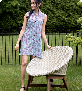 Mandarin collar Dress